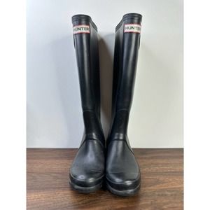 Hunter Boots Tall Matte Black Women's Size 5/ Men's Size 6